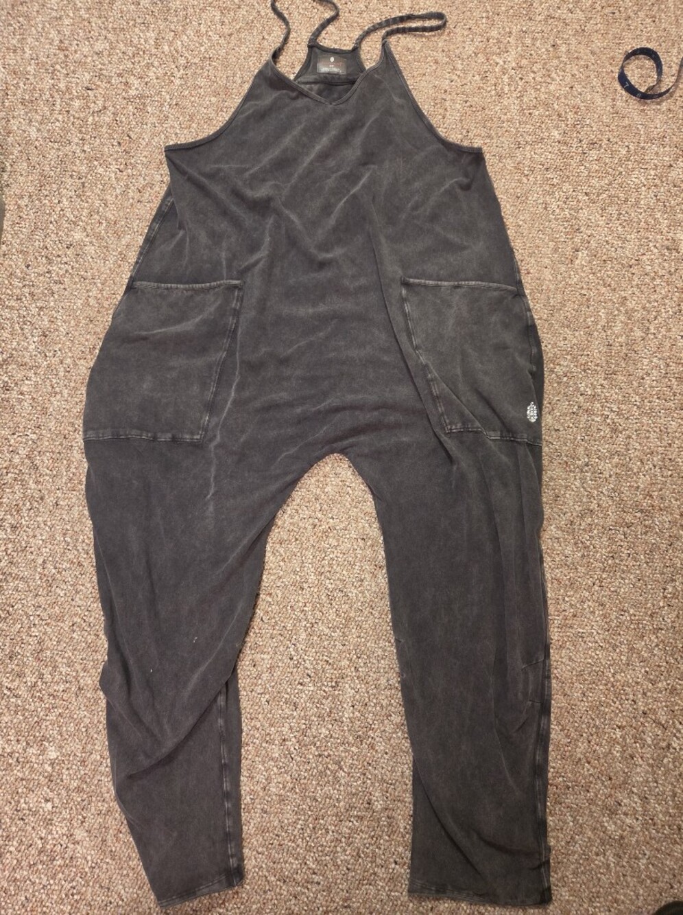 FP Movement by Free People Washed Black Jumpsuit Hotshot Onesie